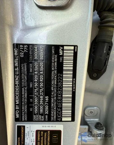 2019 Mercedes-Benz Gls 450 4Matic from USA, damaged, VIN 4JGDF6EE8KB238222